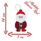 Kit 18 Peças Enfeite Árvore Natal Pendente Papai Noel Boneco