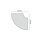 Kit 18m Linear Roda Teto D20 Perfil De Poliestireno   Branco