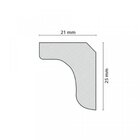 Kit 18m Linear Roda Teto Perfil De Poliestireno D25   Branco