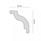 Kit 18m Linear Roda Teto Perfil De Poliestireno M50   Branco