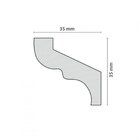 Kit 18m Linear Roda Teto Perfil De Poliestireno S35 Branco