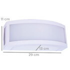 Kit 19 Arandela Finestra Grande Policarbonato Branca + Led