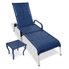 Kit 1 Cadeira Fibra Sintética Regulável Madrid + Mesa Azul