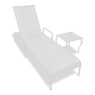 Kit 1 Cadeira P/ Piscina Reclinável Catar + Mesa De Centro Br