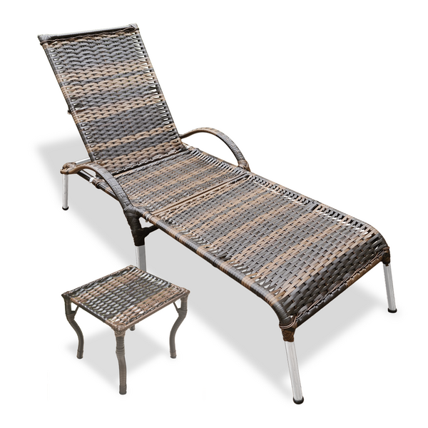 Kit 1 Cadeira Para Piscina Julia Com Mesa De Centro Argila