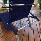 Kit 1 Cadeira Para Piscina Julia Com Mesa De Centro Azul