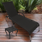 Kit 1 Cadeira Para Piscina Julia Com Mesa De Centro Preto