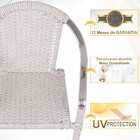 Kit 1 Cadeira Tóquio De Área Em Alumínio E Fibra Sintética E