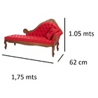 Kit 1 Chaise Clássico E 1 Poltrona King Verniz Imbuia E Velud