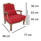 Kit 1 Chaise Clássico E 1 Poltrona King Verniz Imbuia E Velud