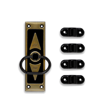 Kit 1 Cremona Retangular F.l.o + 1 Vara Preta Maciça 1,2m