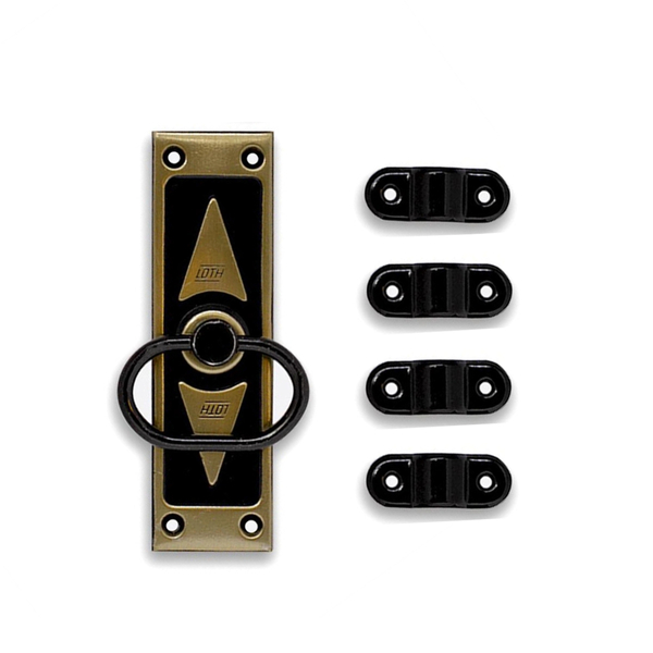 Kit 1 Cremona Retangular F.l.o + 1 Vara Preta Maciça 1,2m