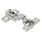 Kit 1 Dobradiça Curva 105° Aço Prata