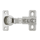 Kit 1 Dobradiça Curva 105° Aço Prata