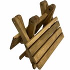 Kit 1 Espreguiçadeira De Madeira Maju Com Mesinha/banquinho M