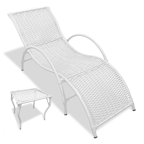 Kit 1 Espreguiçadeira Piscina Fibra Sintética Copacabana Bran