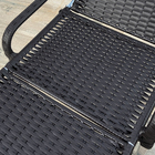 Kit 1 Espreguiçadeira Reclinável Alumínio Madrid Preta Com Me