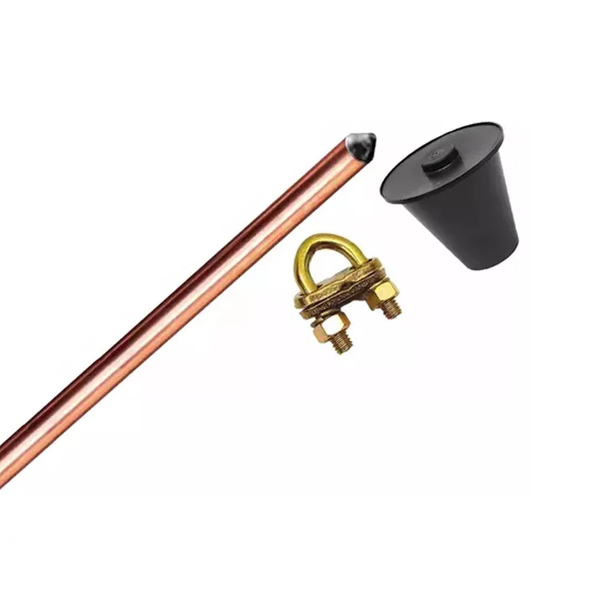 Kit 1 Haste 5/8x2,4m + 1 Conector Terra Gtdu + 1 Caixa