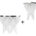Kit 1 Império Cristal Crilik Pl7203 + 1 Pl7202 Cromado
