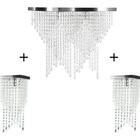 Kit 1 Império Cristal Crilik Pl7203 + 2 Pl7201 Cromado