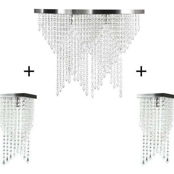 Kit 1 Império Cristal Crilik Pl7203 + 2 Pl7201 Cromado