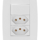 Kit 1 Interruptor 1 T E 2 Tomadas  + 3 Tomada Branca 10a