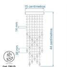 Kit 1 Lustre 7202 + 1 Lustre 7201 + 1 Plafon 7201 Cromado