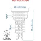 Kit 1 Lustre 7202 + 1 Plafon 7202 Dourado Brilhante C/lamp.