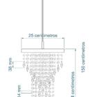 Kit 1 Lustre 7202 + 1 Plafon 7202 Dourado Brilhante C/lamp.