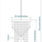 Kit 1 Lustre  Redondo Crilik Ls7302 + 1 Ls7301 Dr C/lamp.