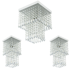 Kit 1 Lustre Cristal Acr. Marry + 2 Lustres Spark Branco