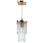 Kit 1 Lustre Cristal Acr. Sweet + 2 Pendentes Spark Cobre