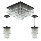 Kit 1 Lustre Cristal Acr Dream + 2 Pendentes Spark Preto