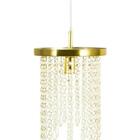 Kit 1 Lustre Redondo Crilik Ls7301 + 1 Pl7301 Dourado