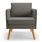 Kit 1 Namoradeira 02 Lugares E 1 Poltrona Mari Suede Pés Pali