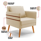 Kit 1 Namoradeira 02 Lugares E 1 Poltrona Mari Suede Pés Pali