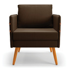 Kit 1 Namoradeira 02 Lugares E 1 Poltrona Mari Suede Pés Pali