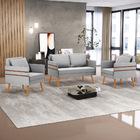 Kit 1 Namoradeira 02 Lugares E 2 Poltronas Mari Suede Pés Pal