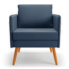 Kit 1 Namoradeira 02 Lugares E 2 Poltronas Mari Suede Pés Pal