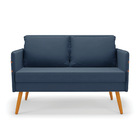 Kit 1 Namoradeira 02 Lugares E 2 Poltronas Mari Suede Pés Pal