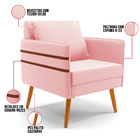 Kit 1 Namoradeira 02 Lugares E 2 Poltronas Mari Suede Rosa Be