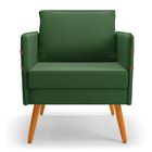 Kit 1 Namoradeira 02 Lugares E 2 Poltronas Mari Suede Verde P