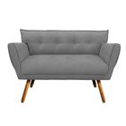 Kit 1 Namoradeira 2 Lugares E 2 Poltronas Anitta Suede Base D