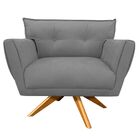 Kit 1 Namoradeira 2 Lugares E 2 Poltronas Anitta Suede Base D