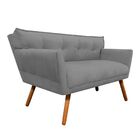 Kit 1 Namoradeira 2 Lugares E 2 Poltronas Anitta Suede Base D