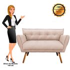 Kit 1 Namoradeira 2 Lugares E 2 Poltronas Anitta Suede Base D