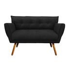 Kit 1 Namoradeira 2 Lugares E 2 Poltronas Anitta Suede Base D