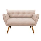 Kit 1 Namoradeira 2 Lugares E 2 Poltronas Anitta Suede Pés Pa