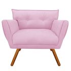 Kit 1 Namoradeira 2 Lugares E 2 Poltronas Anitta Suede Pés Pa