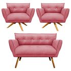Kit 1 Namoradeira 2 Lugares E 2 Poltronas Giratória Anitta Co
